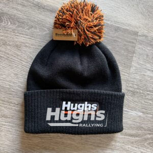 Black Beanie Hat with Bobble